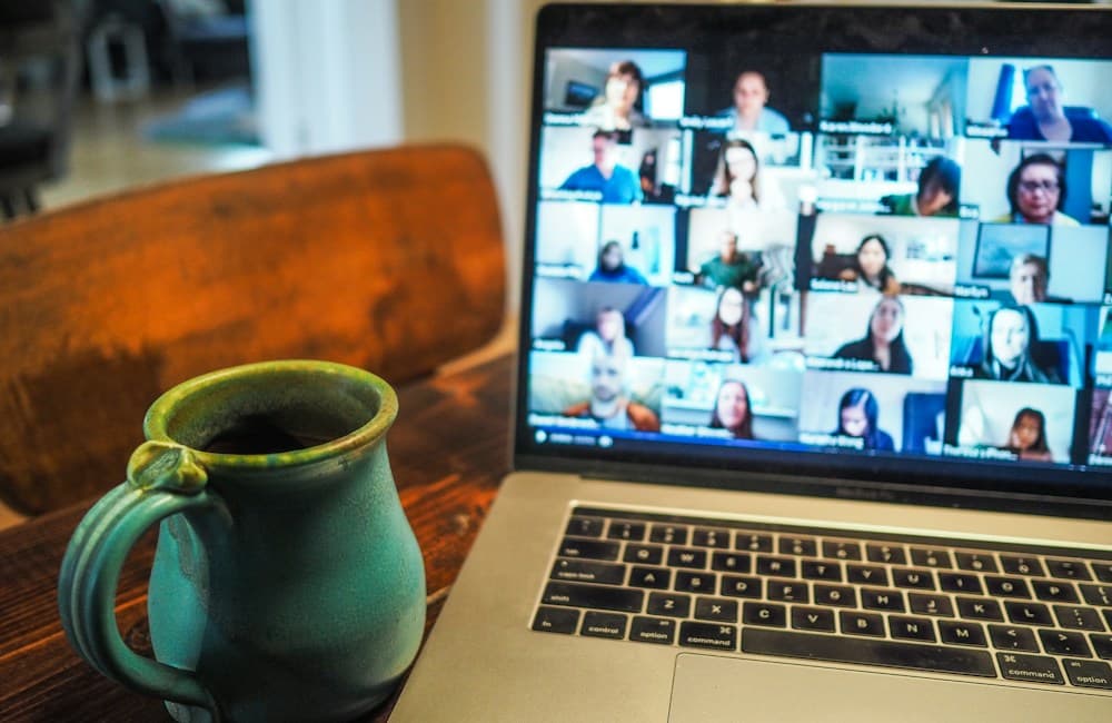 An online discussion on a laptop screen